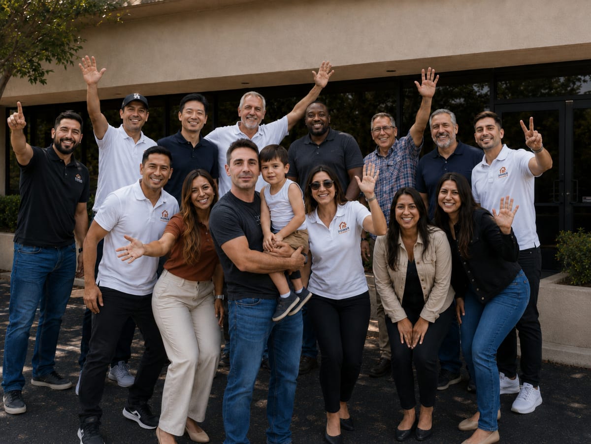 Andrew and the Roman Home Solutions family team in the Inland Empire